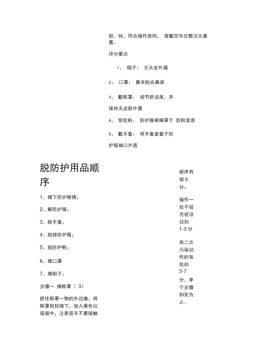 穿脱防护服比赛评分标准综述.docx_第3页