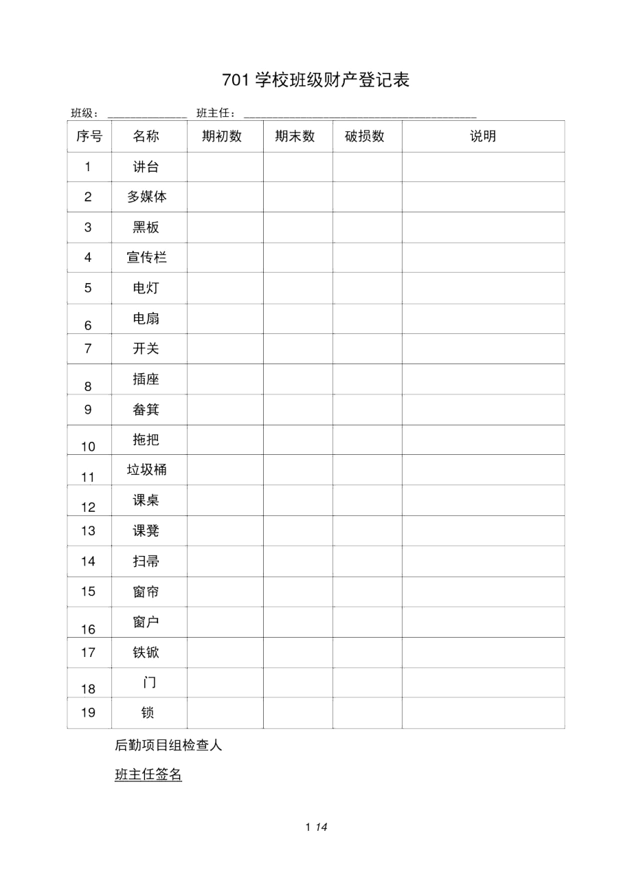 班级财产登记表.docx_第1页