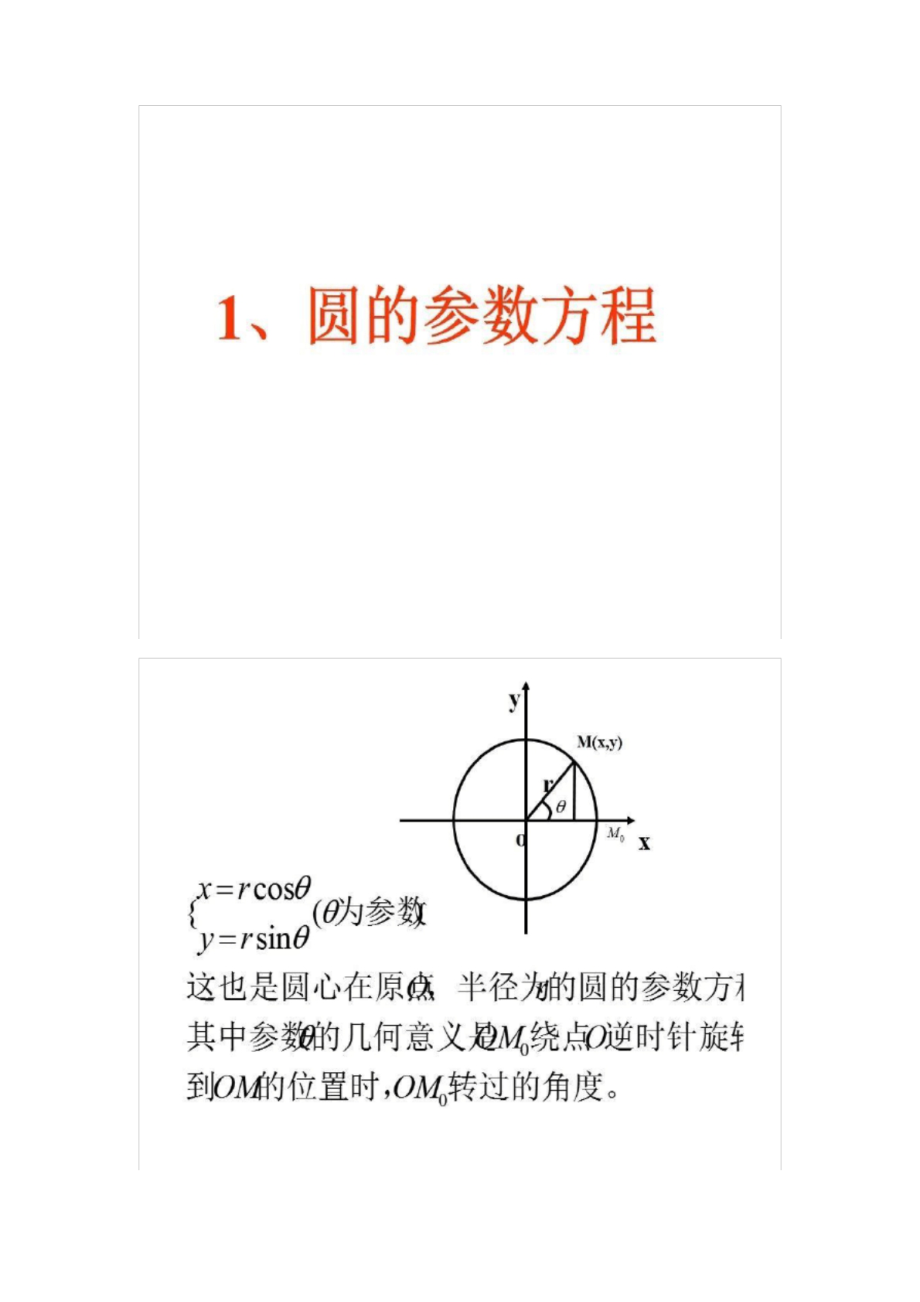 高中数学之圆锥曲线的参数方程知识点.docx_第2页