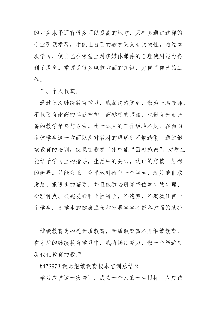 教师继续教育校本培训总结5篇.docx_第2页