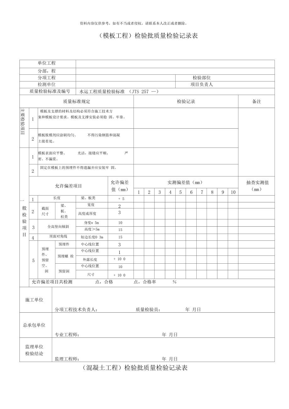 水运工程质量控制资料检查表格模板.docx_第3页