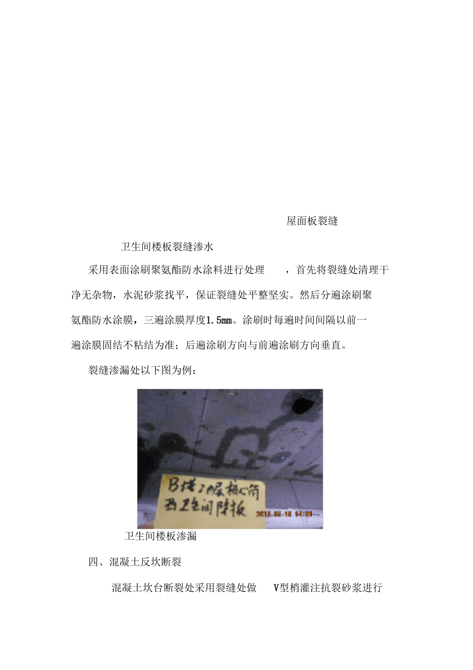 楼板裂缝及混凝土反坎裂缝处理措施模板.docx_第3页