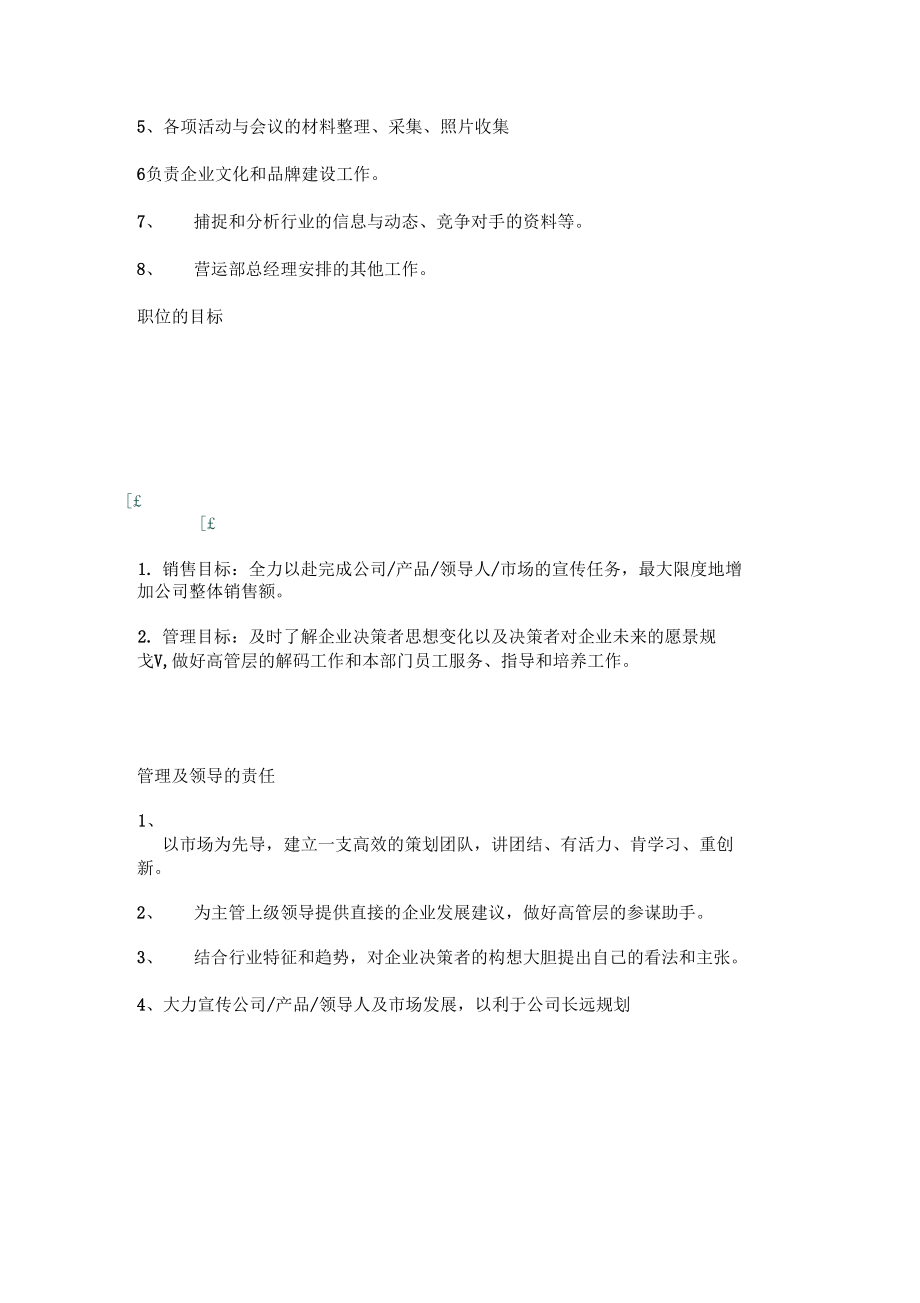 企划部总监岗位职责具体描述剖析.doc_第2页