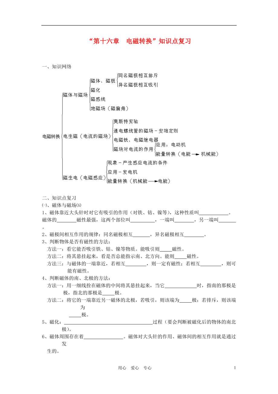 （整理版）“第十六章　电磁转换”知识点复习.doc_第1页