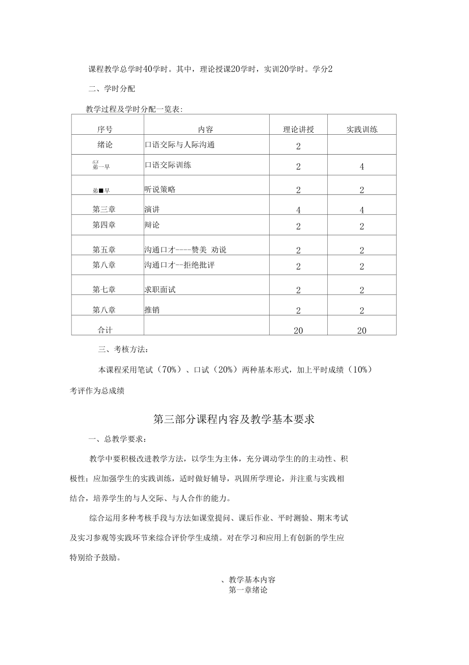 现代言语交际教学大纲.docx_第2页