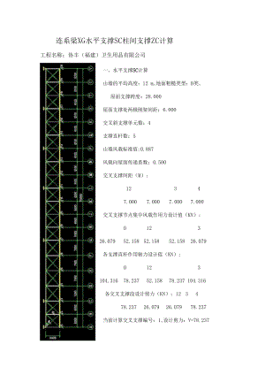 连系梁XG、屋面水平支撑SC、柱间支撑ZC计算协丰.docx