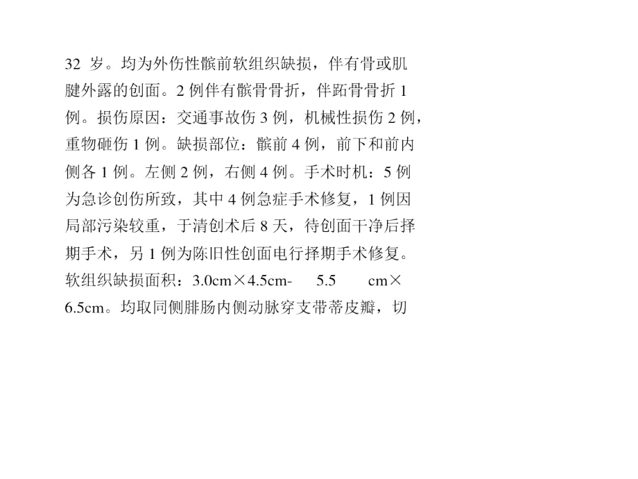 腓肠内侧动脉穿支带蒂皮瓣修复髌前软组织缺损的手术配合体会.docx_第2页