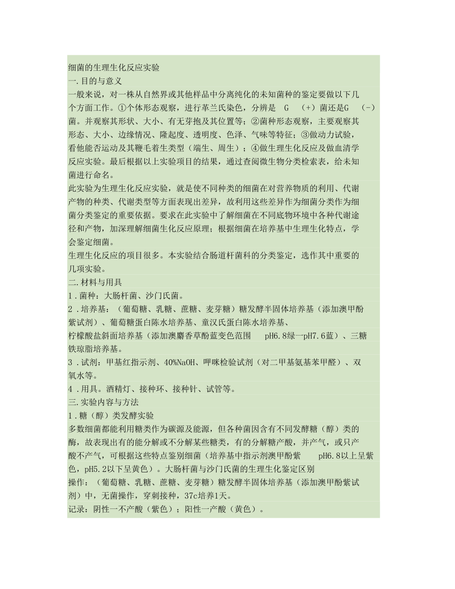 细菌的生理生化反应试验.docx_第1页