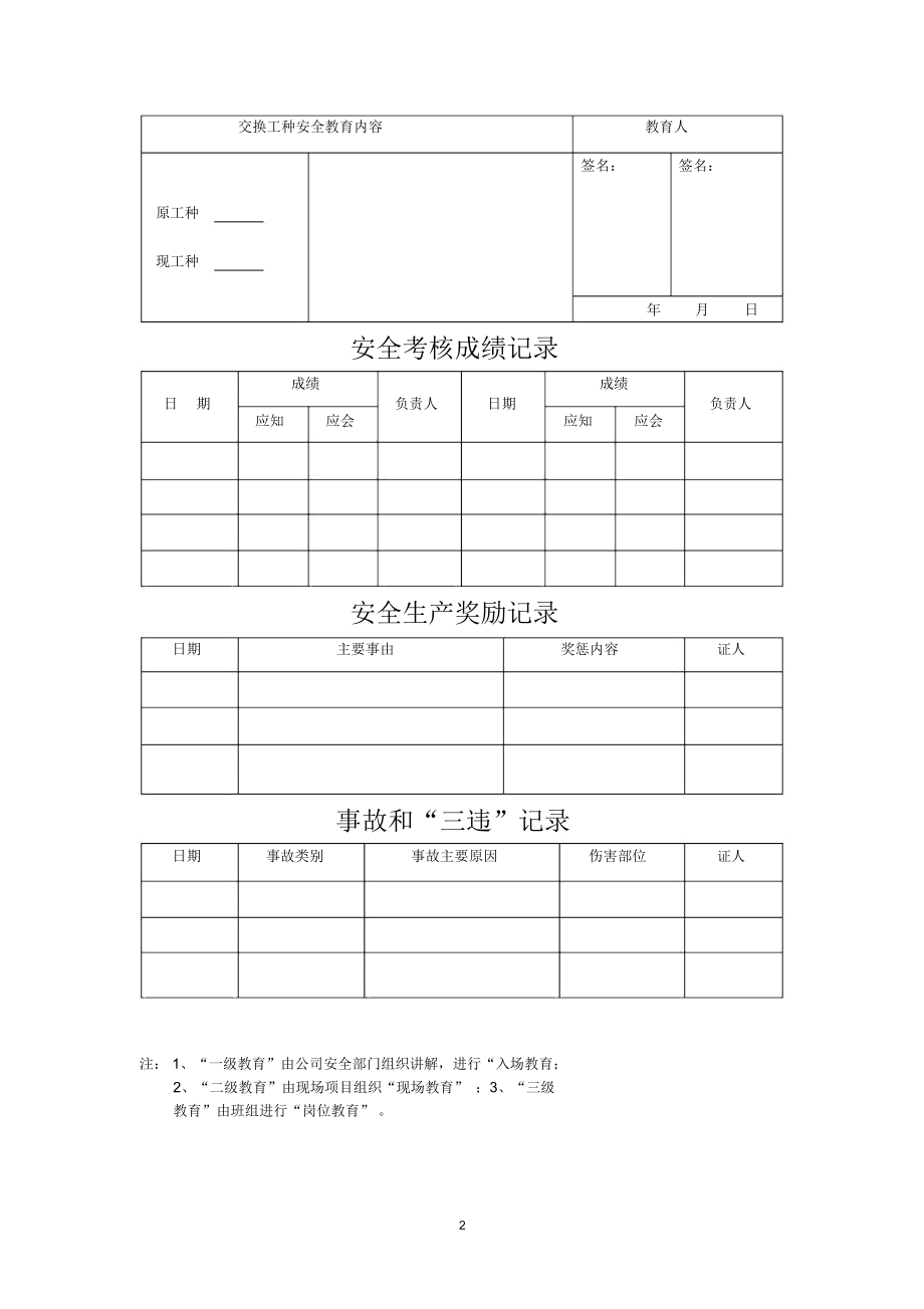 三级安全教育卡范本精编版.docx_第2页