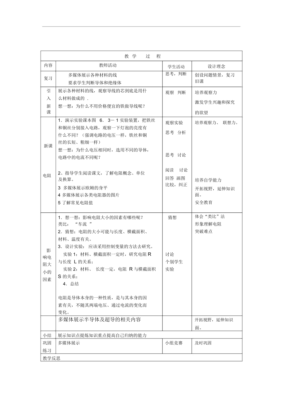 海南省八年级物理电阻教案人教版.docx_第2页