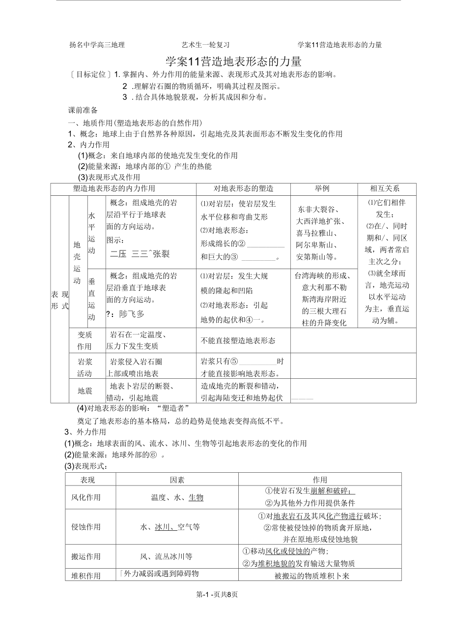 (扬名版本)11《营造地表形态的力量》人教版.docx_第1页