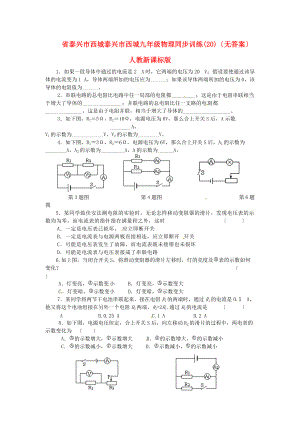 （整理版）泰兴市西城初级泰兴市西城九年级物理同步训.doc