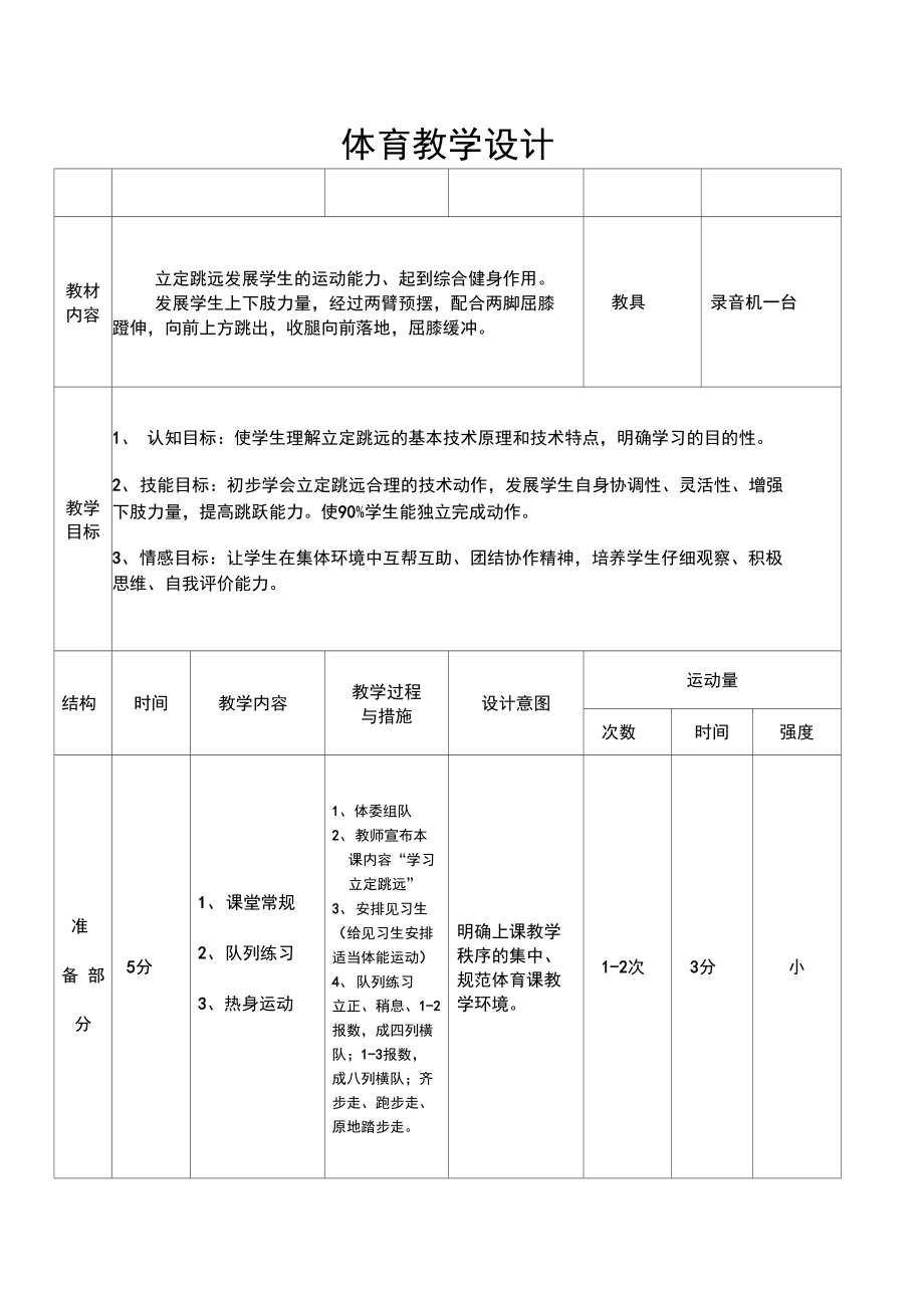 体育教学设计立定跳远立定跳远.doc_第1页