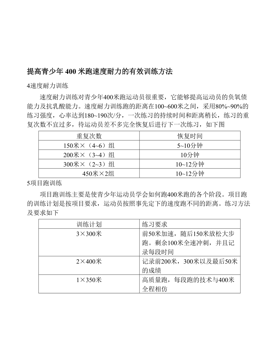 提高青少年400米跑速度耐力的有效训练方法[方案].doc_第1页