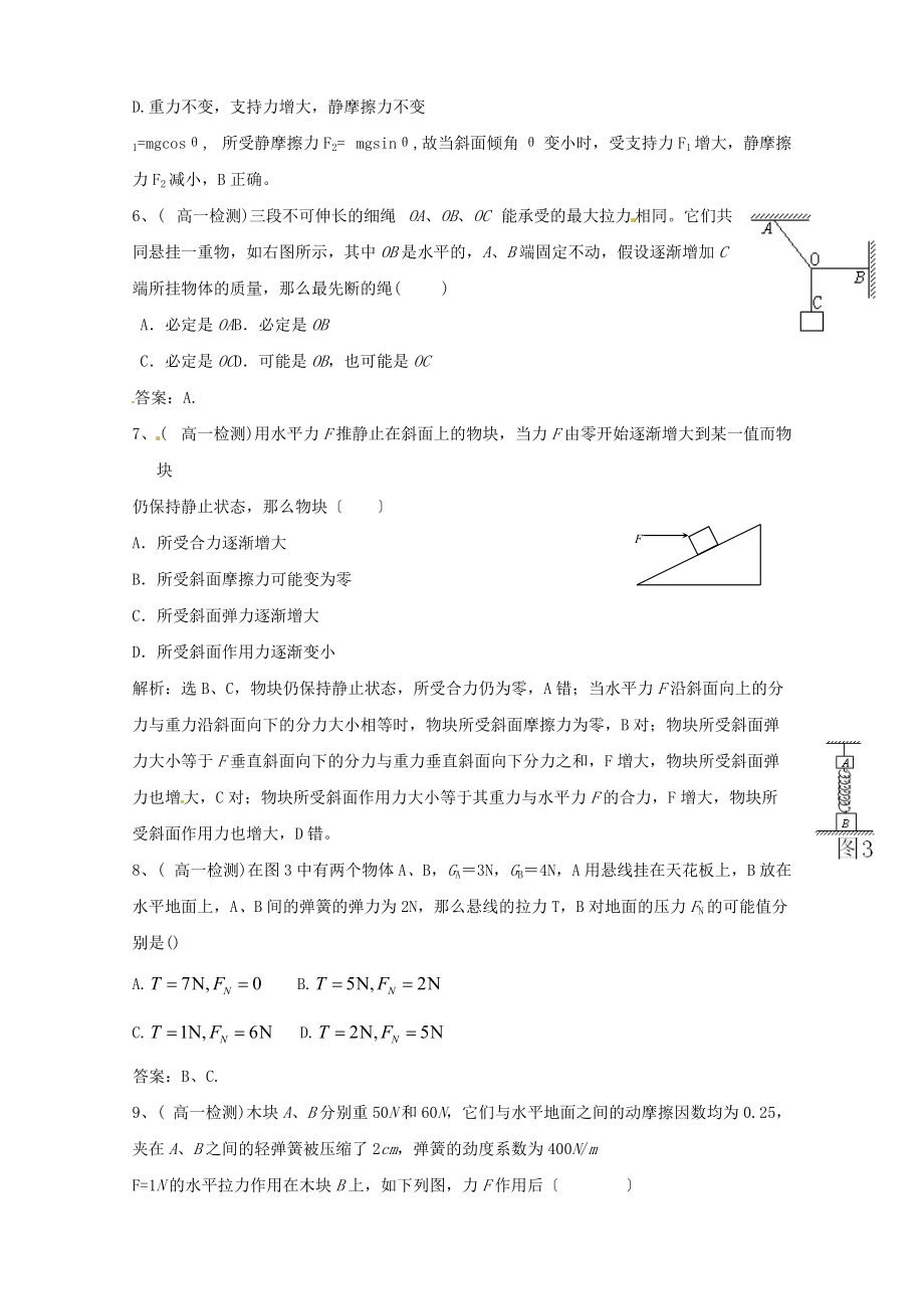 （高中物理）专题五力的平衡.doc_第2页