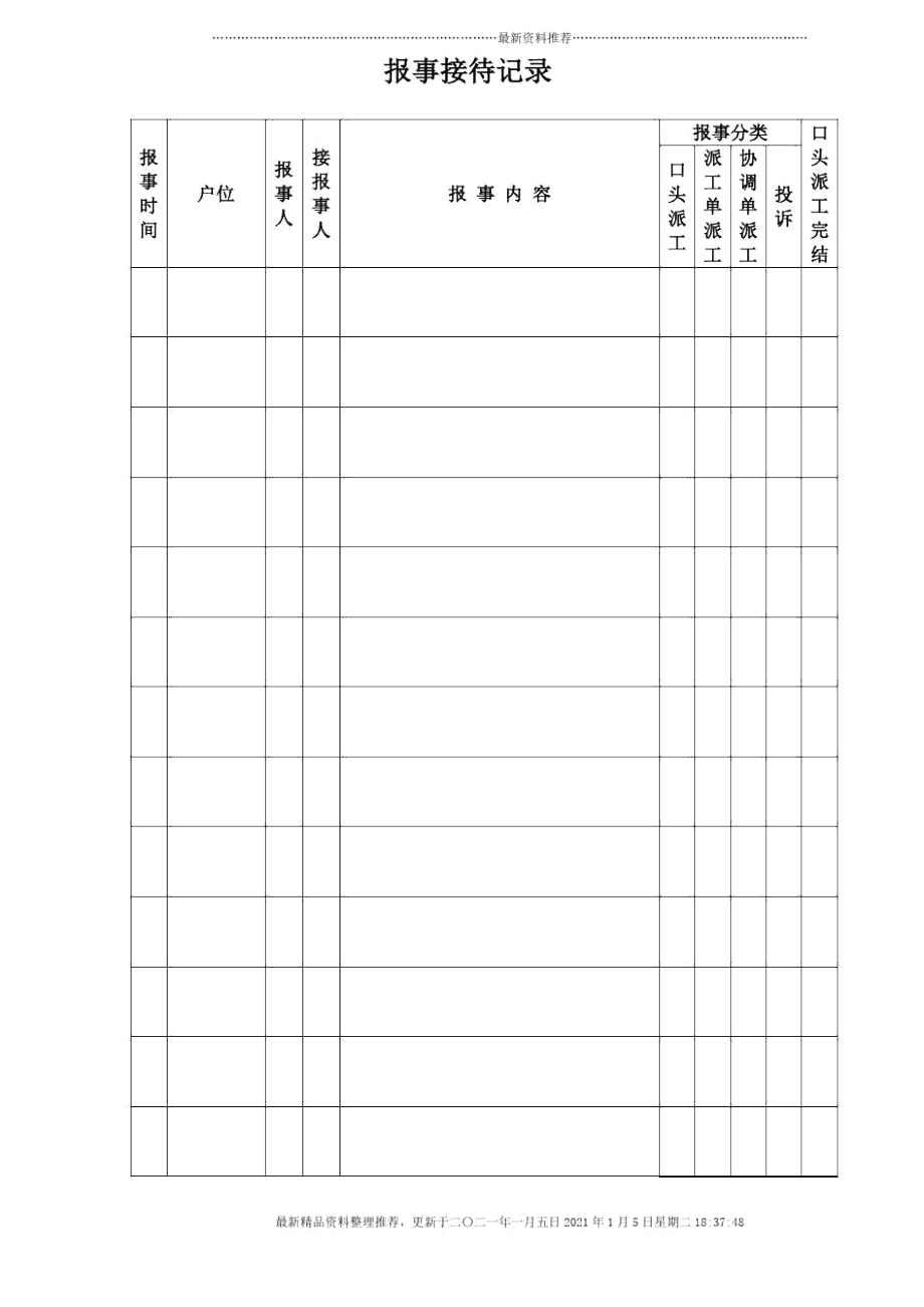 报事接待记录.docx_第1页