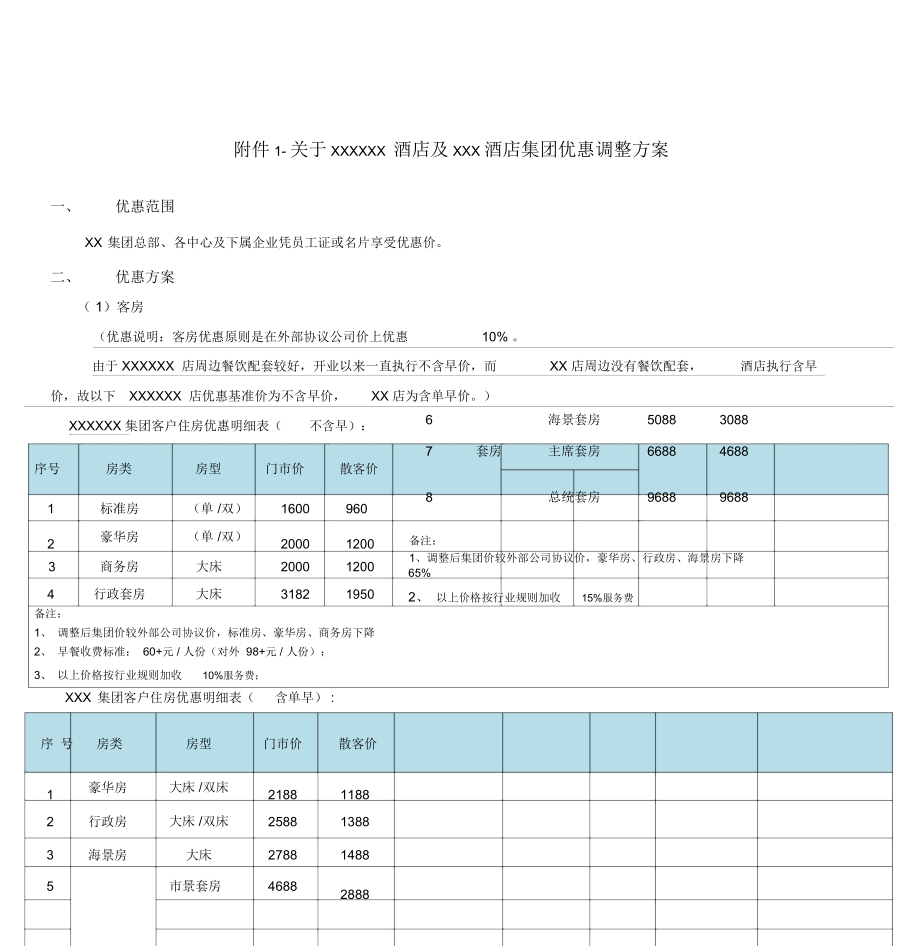 酒店协议价优惠方案.docx_第1页