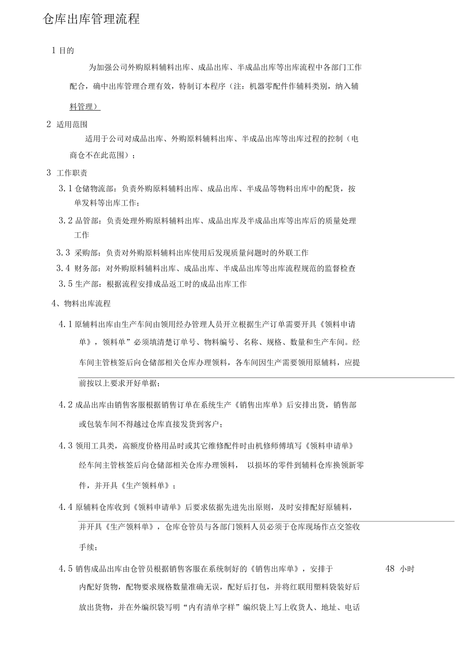 仓库出库管理流程.docx_第1页