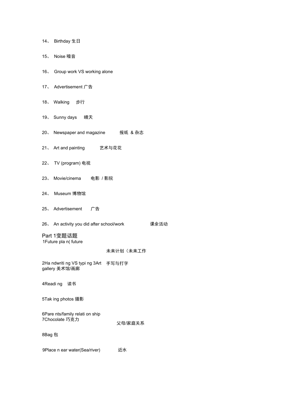 2016年9月最新雅思口语话题.doc_第3页