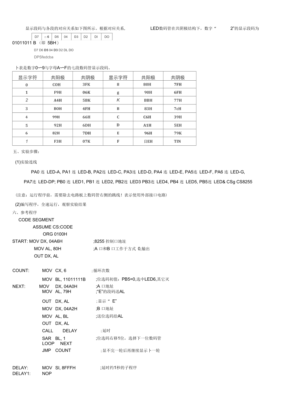 LED数码管显示实验.docx_第2页