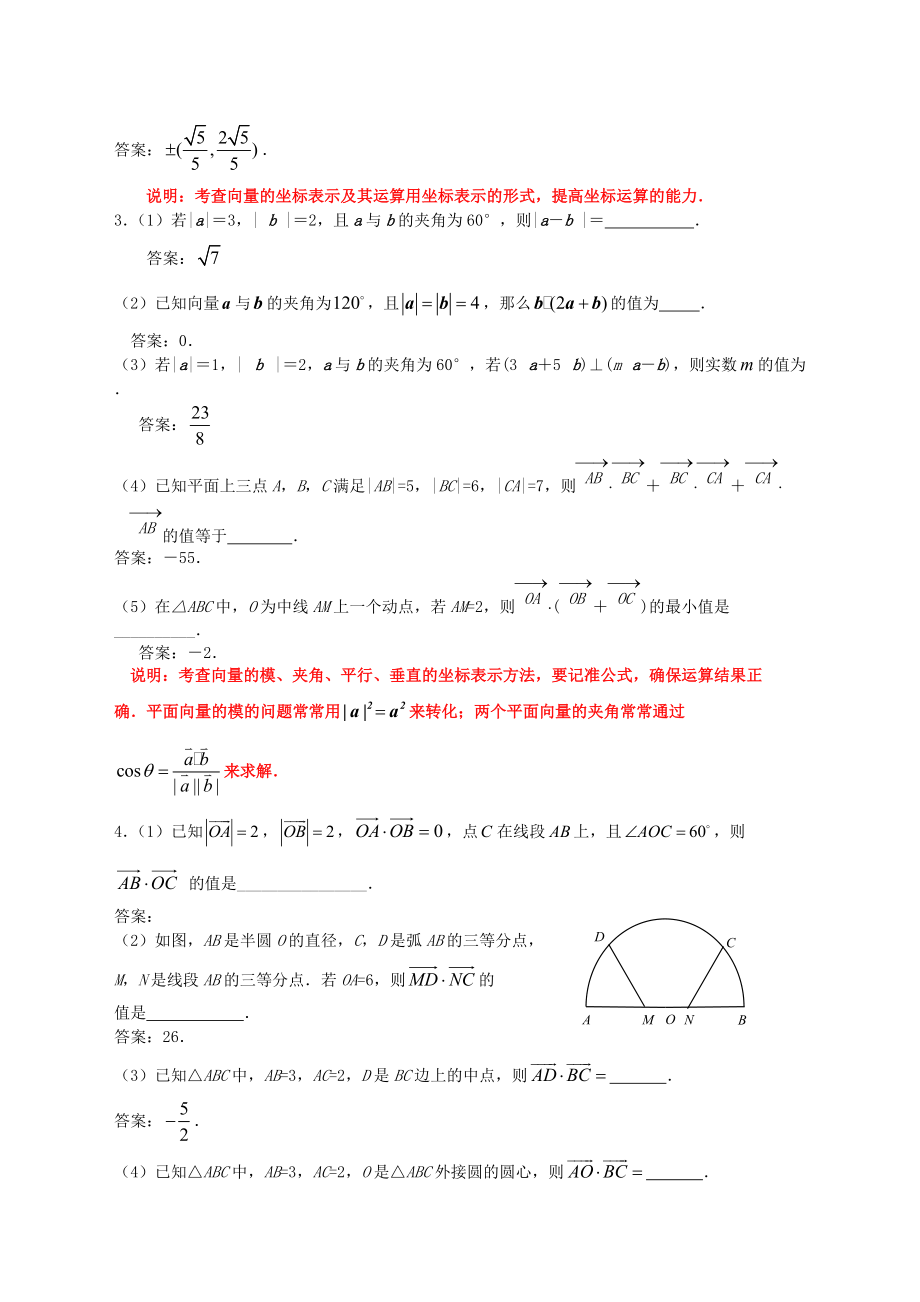 江苏省南京市2010届高三应知应会讲义 平面向量与复数教案 苏教版.doc_第2页