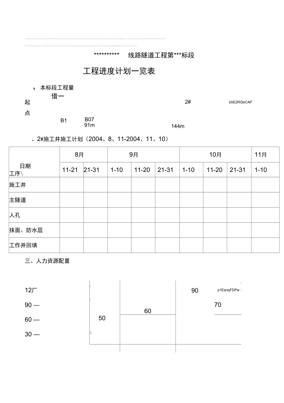 2019年工程进度计划一览表.doc_第1页