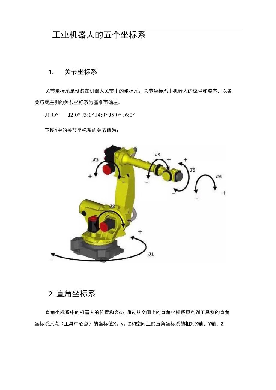 工业机器人的五个坐标系.doc_第1页