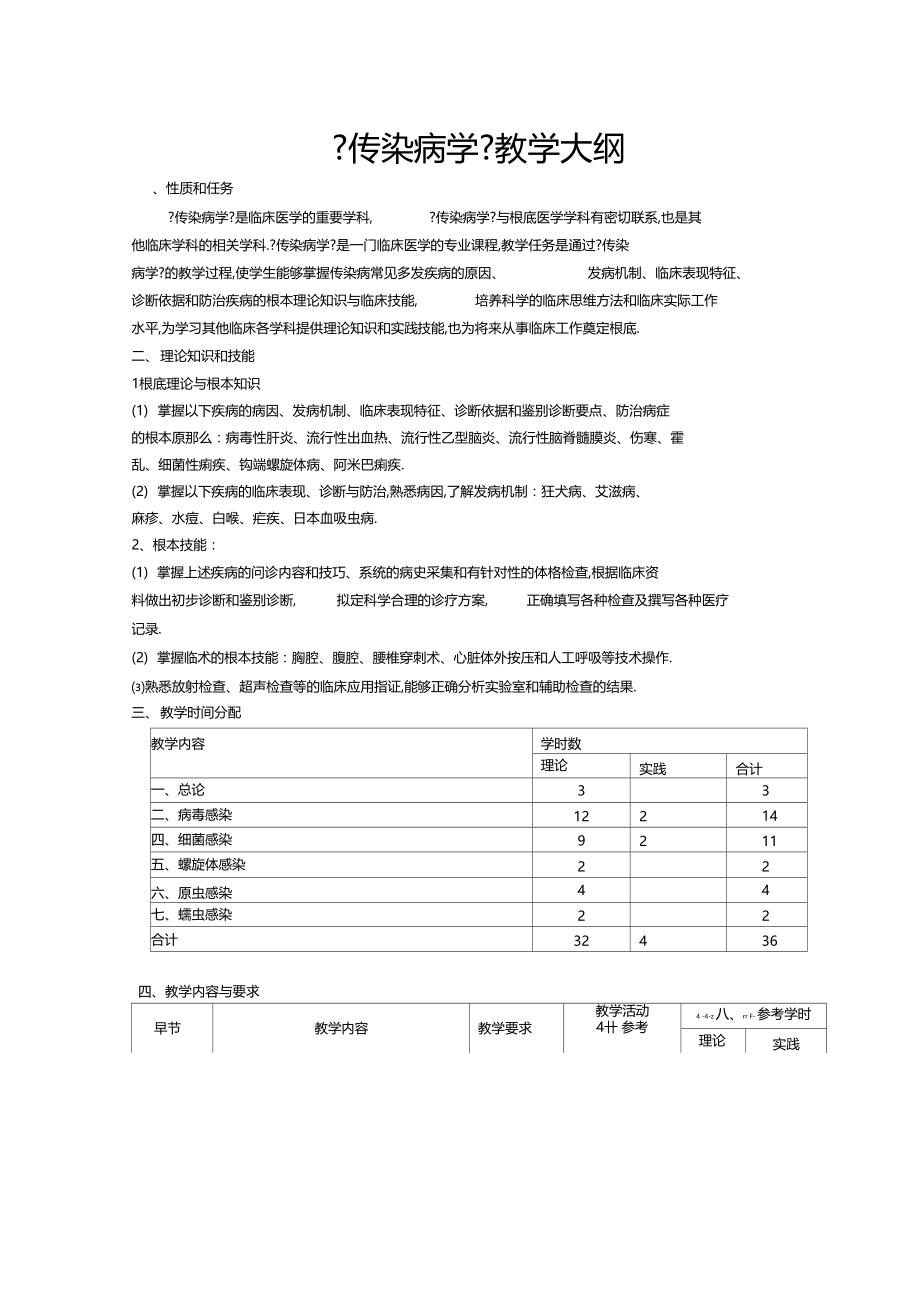 传染病学教学见习及考试大纲.docx_第1页