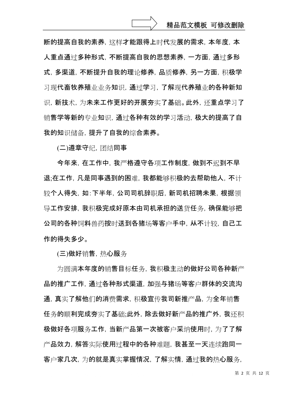 销售个人月工作总结.docx_第2页