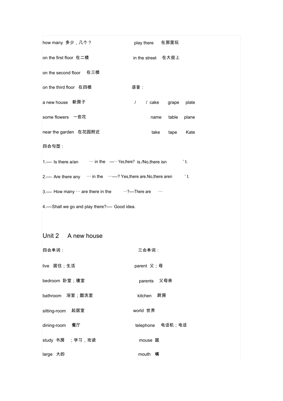 牛津小学英语5A单词词组句型小结.docx_第2页