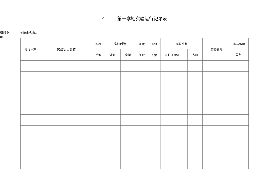 实验运行记录表.doc_第1页