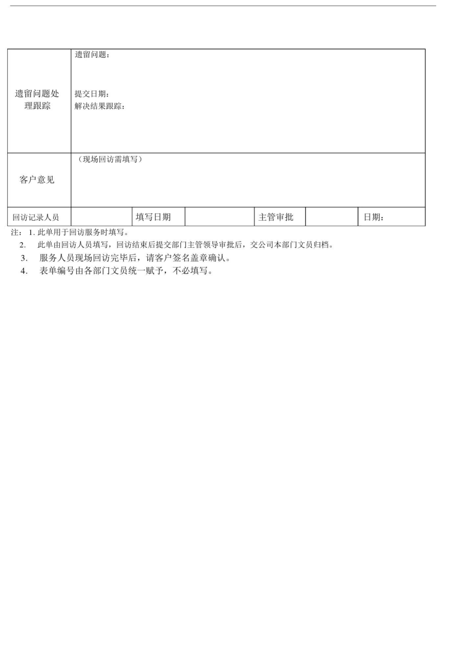 客户回访记录范文表及客户回访计划规划方案表.doc_第2页