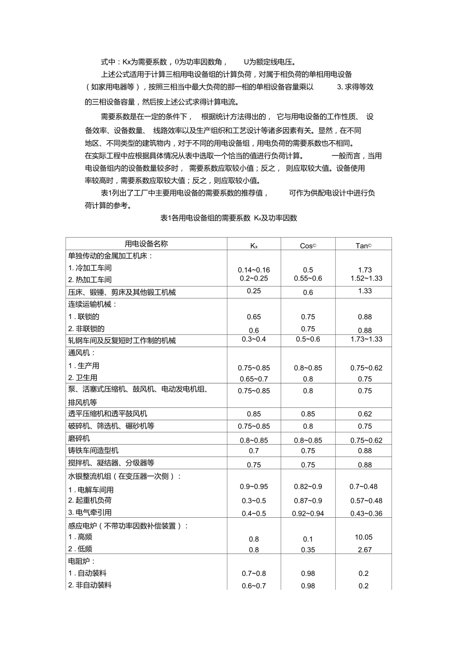 (完整版)利用需要系数法来确定负荷计算.doc_第2页