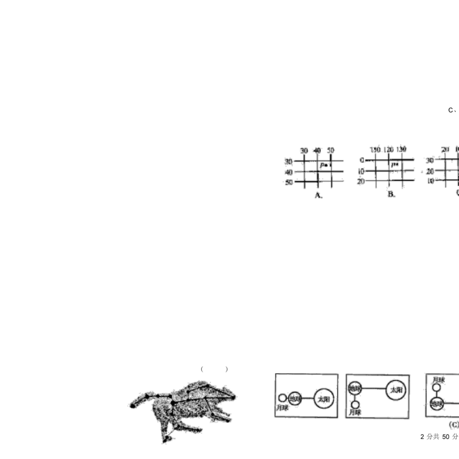 2019七年级科学地球与宇宙测试题.docx_第2页