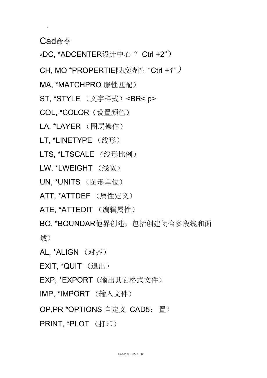 CAD图层快捷键92874.docx_第2页