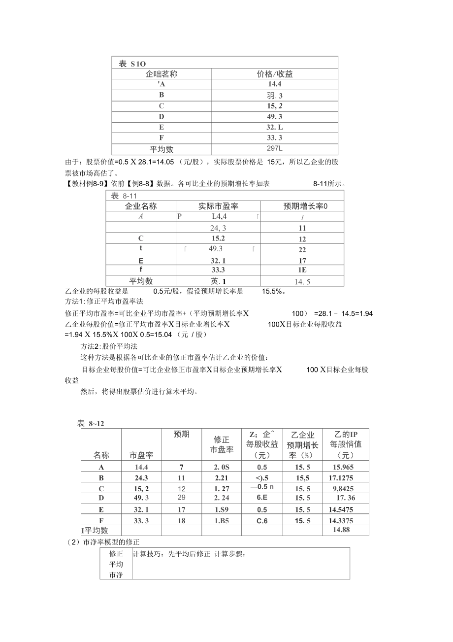 CPA讲义《财管》第八章企业价值评估.doc_第3页