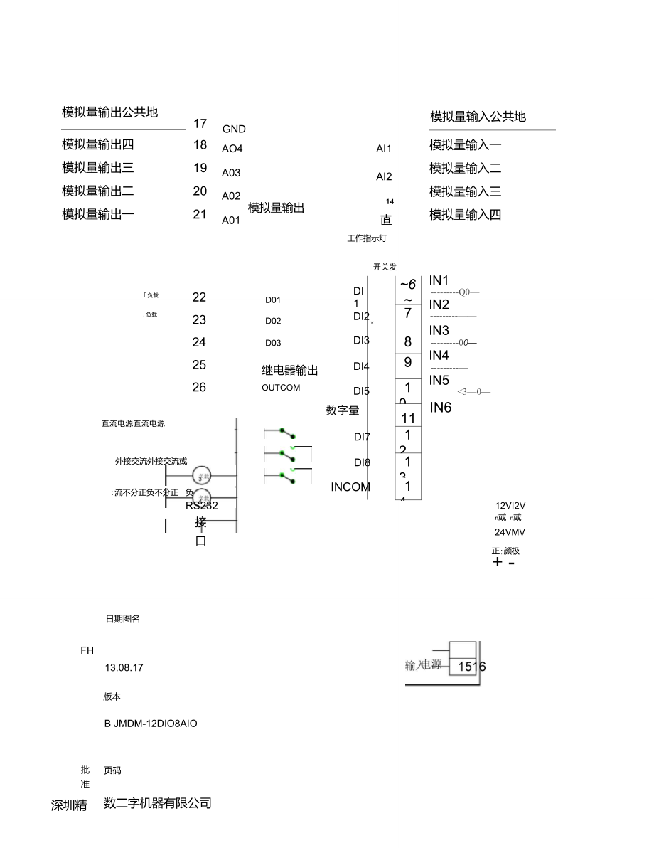 12路IO模拟量4路输入4路输出模拟量工业控制器接线图.doc_第3页