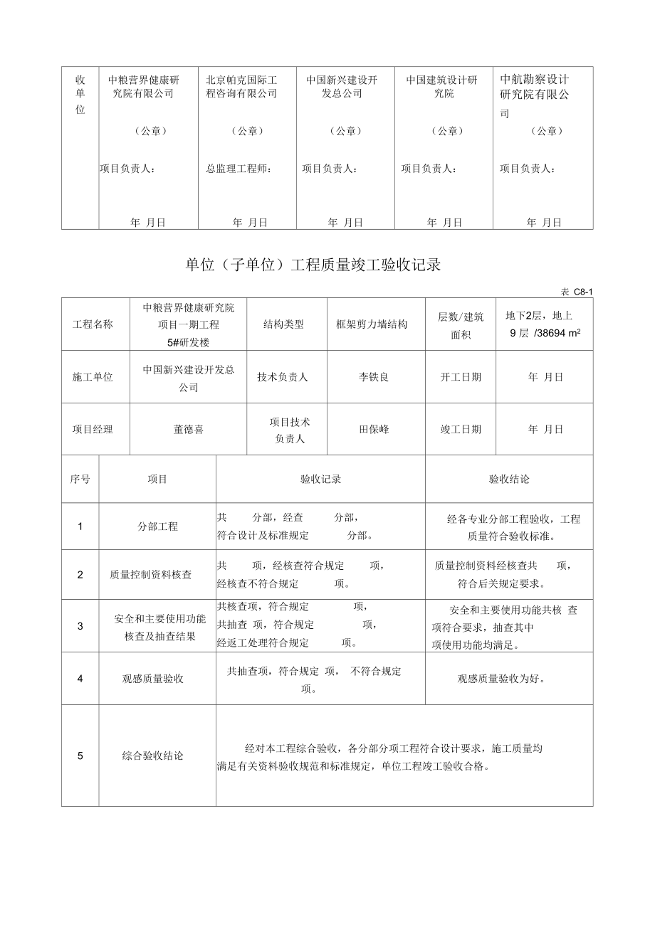 C8-1单位工程竣工验收记录.docx_第3页