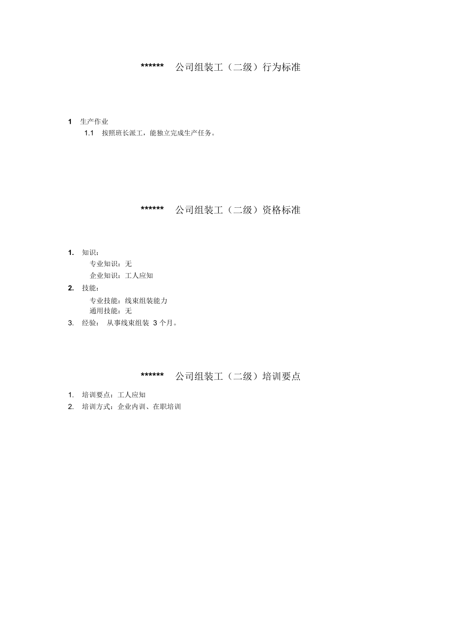 xx公司组装工行为标准.docx_第2页