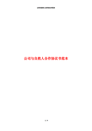 公司与自然人合作协议书范本.docx