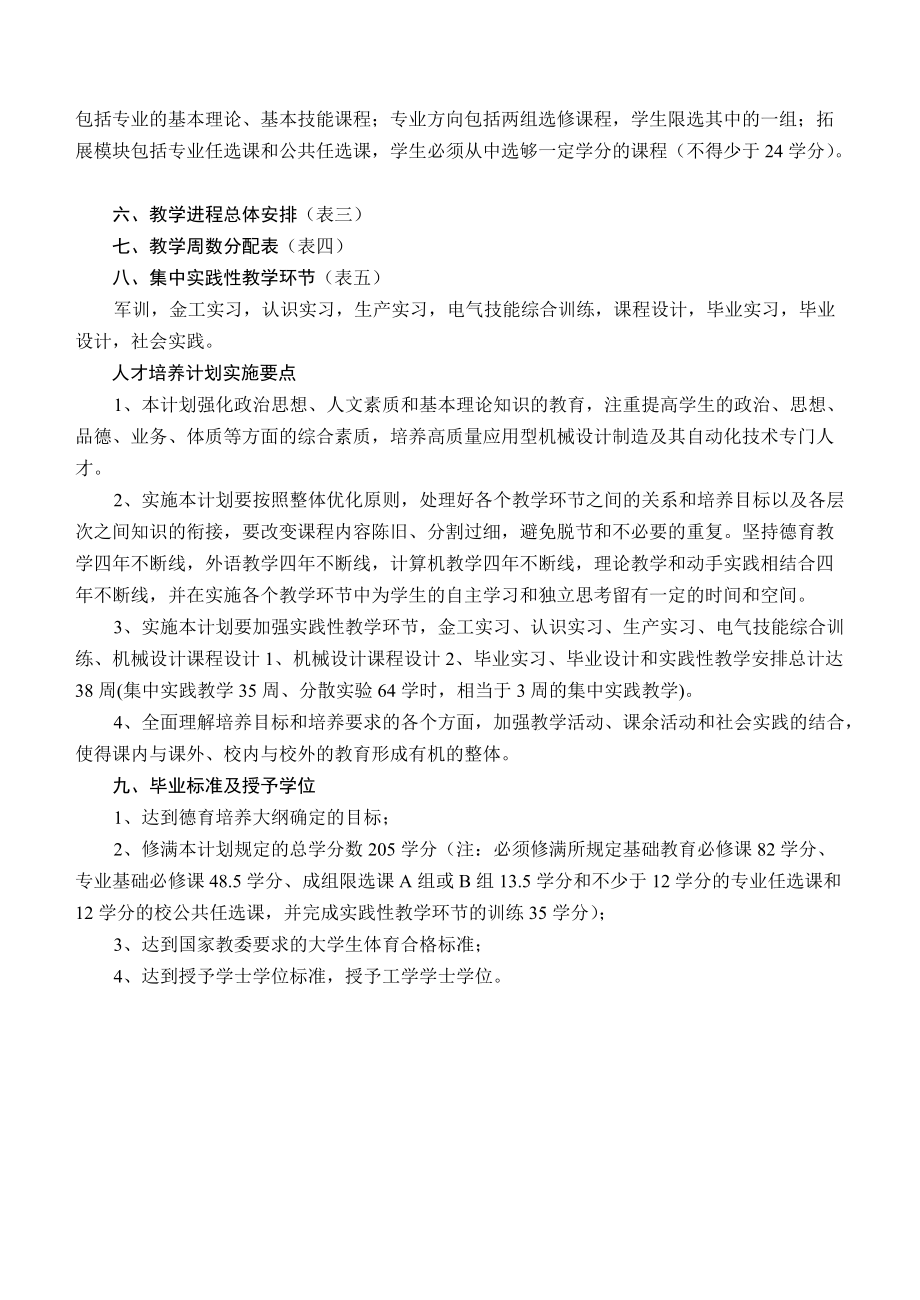 论机械设计制造及其自动化专业本科人才培养计划.docx_第3页