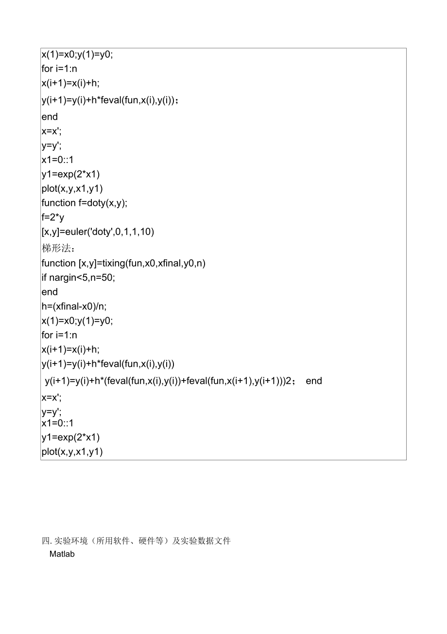 初值问题的Euler方法和梯形法.docx_第3页