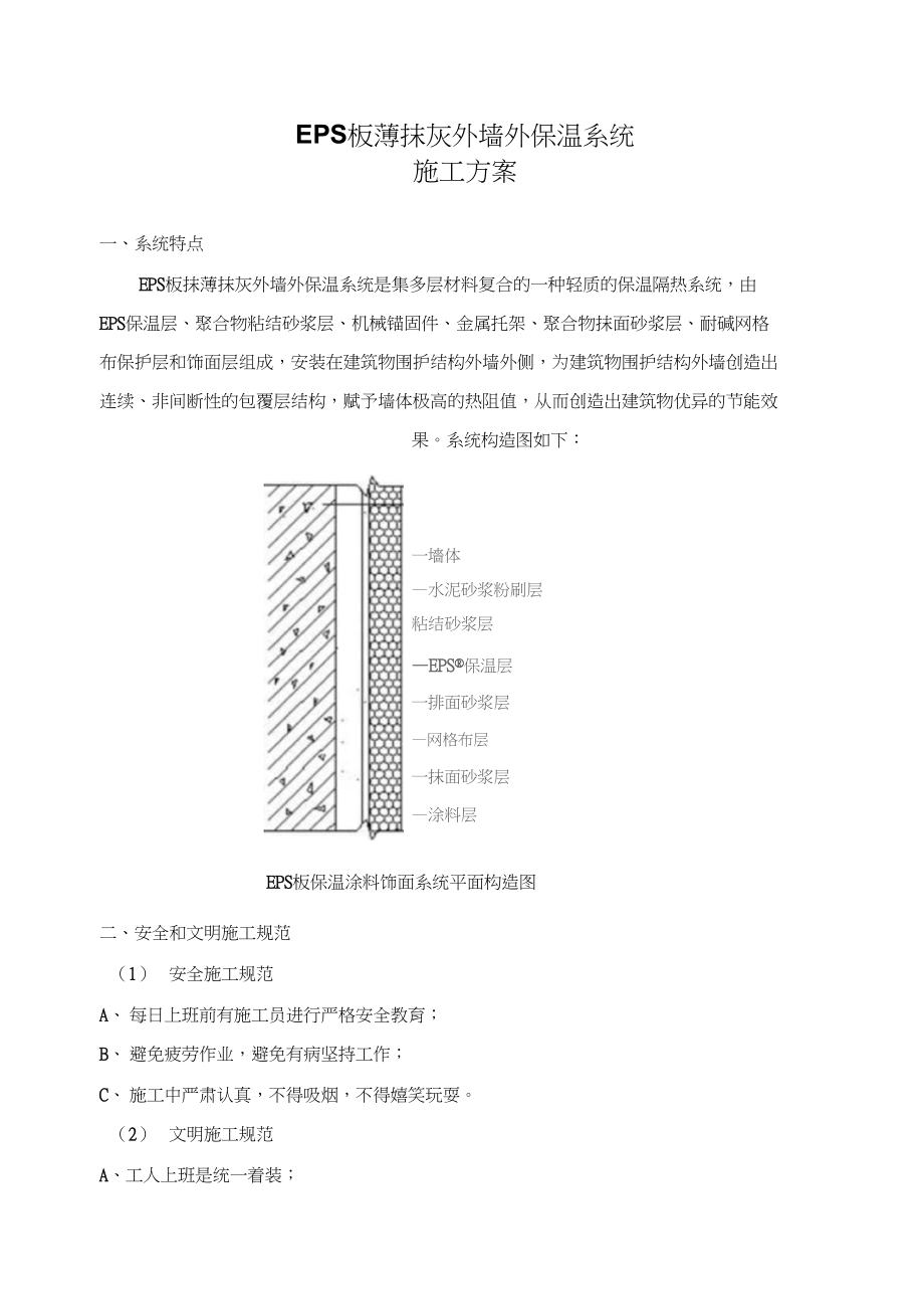 EPS板薄抹灰外墙外保温施工方案.docx_第1页