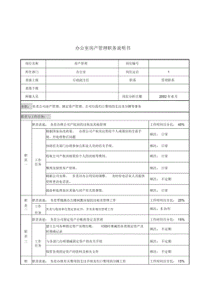 办公室房产管理职务描述(2页).docx