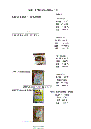 97年低蛋白食品抵用卷食品介绍..doc