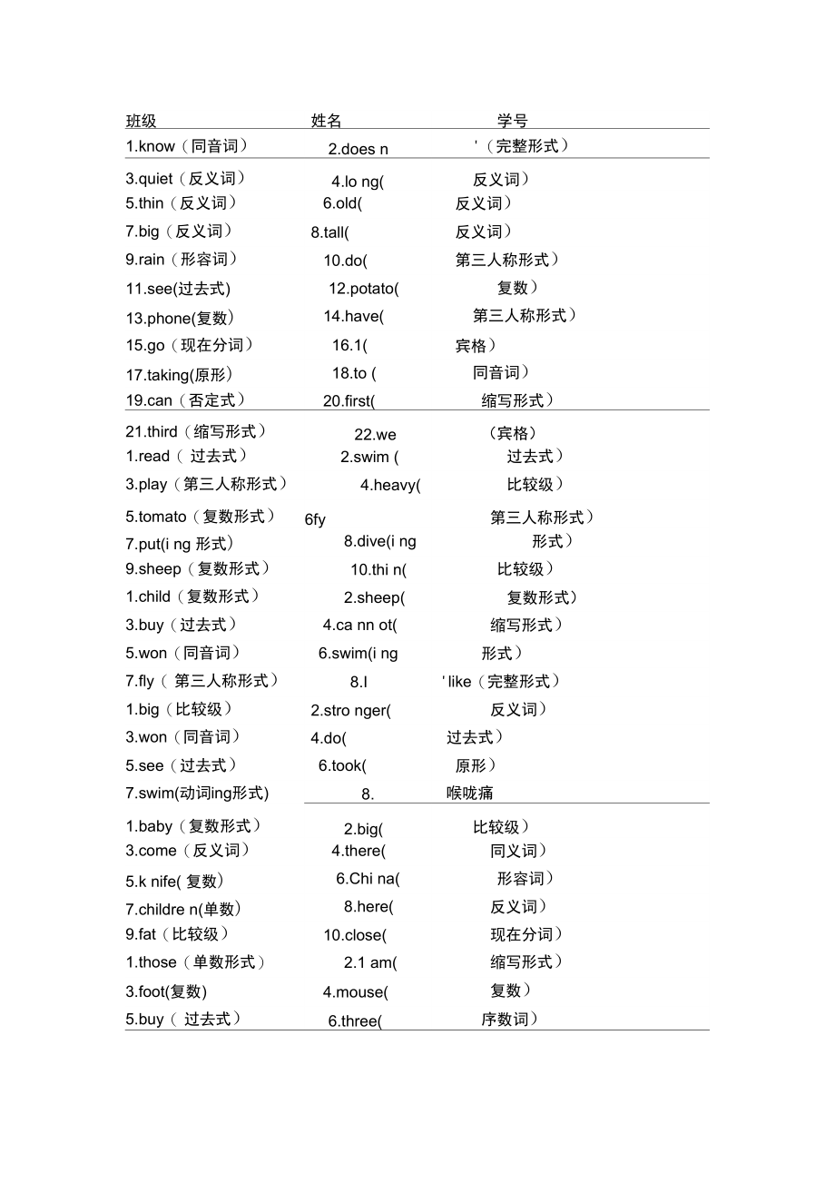 用所给适当形式填空.doc_第2页