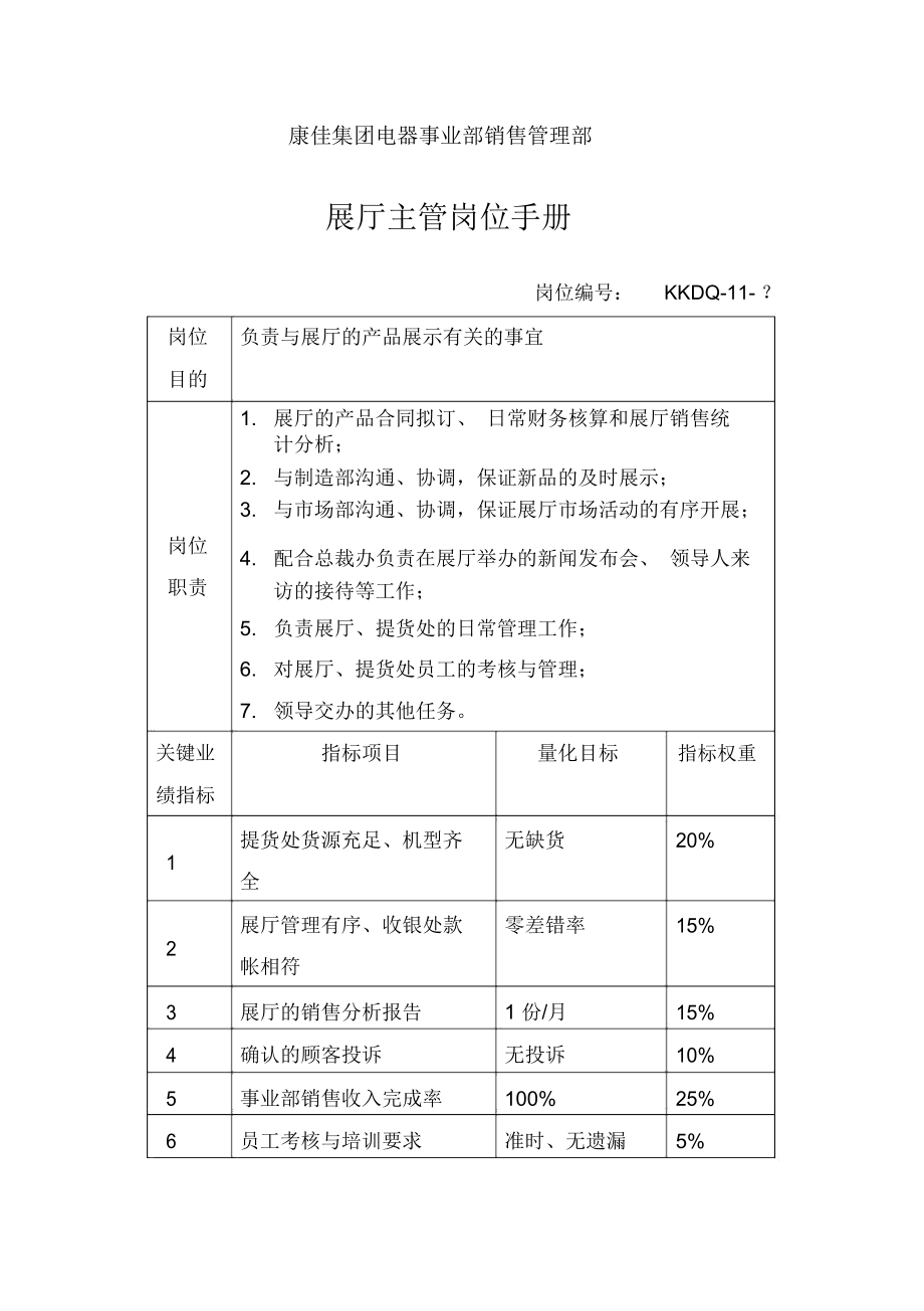 展厅主管岗位手册.docx_第2页