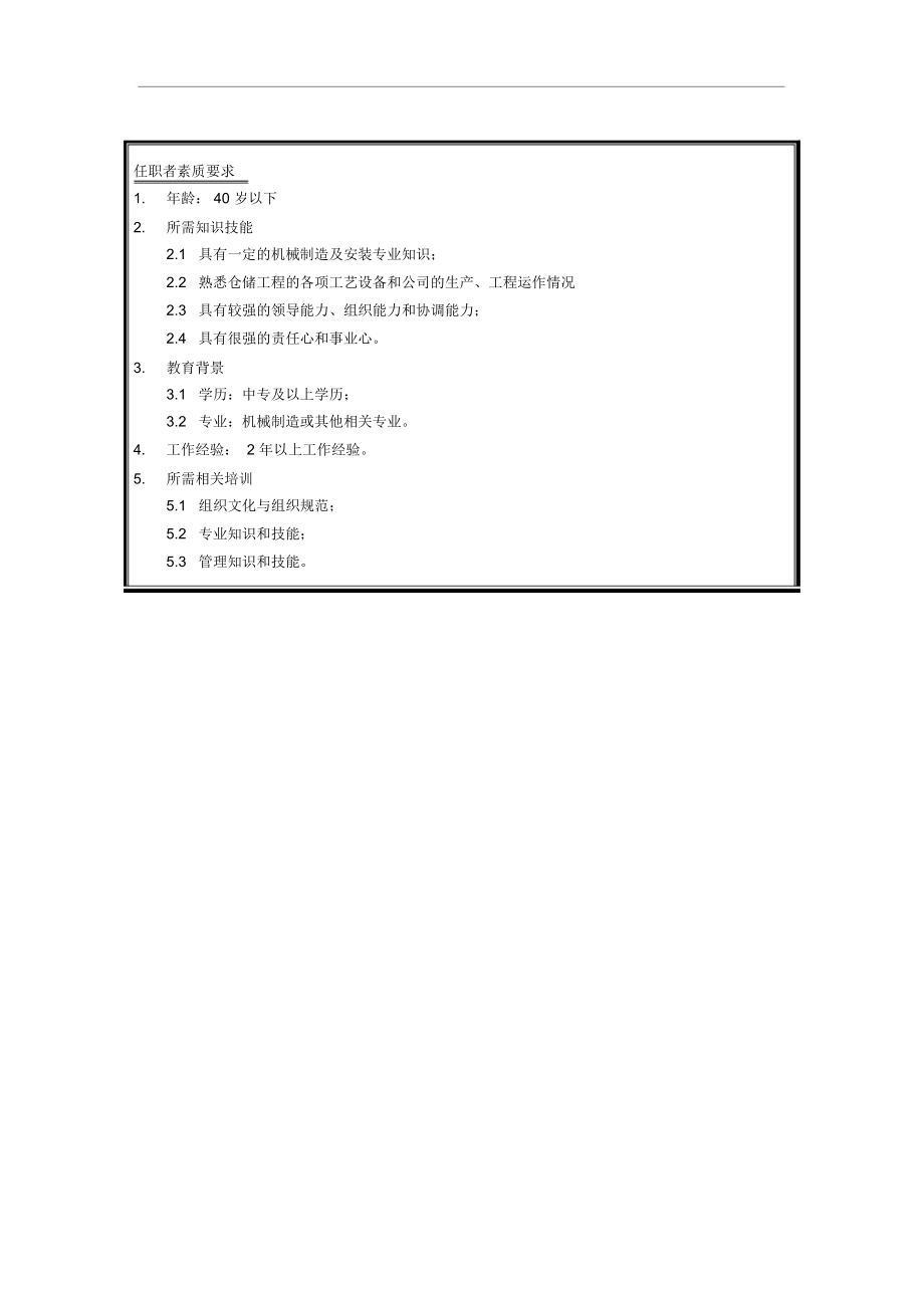 仓储工程公司生产管理岗位说明书(2页).docx_第2页