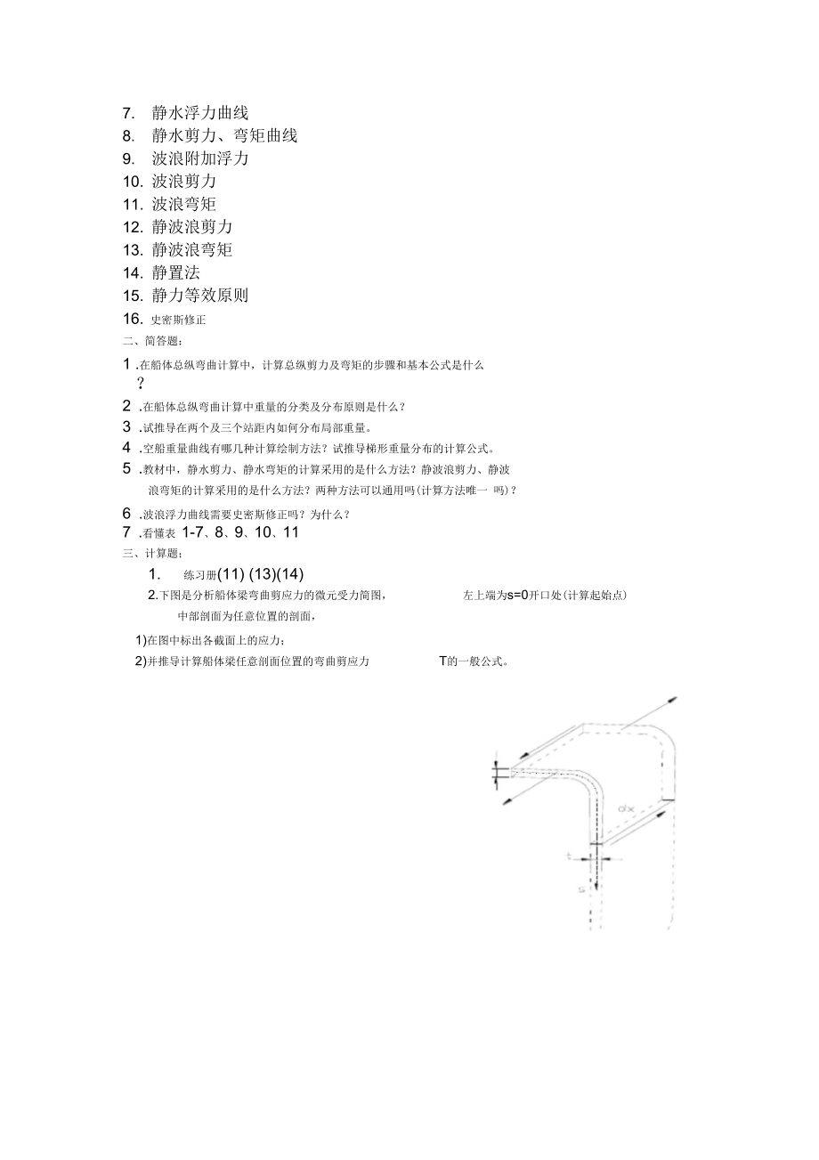 船体强度复习题库.docx_第2页