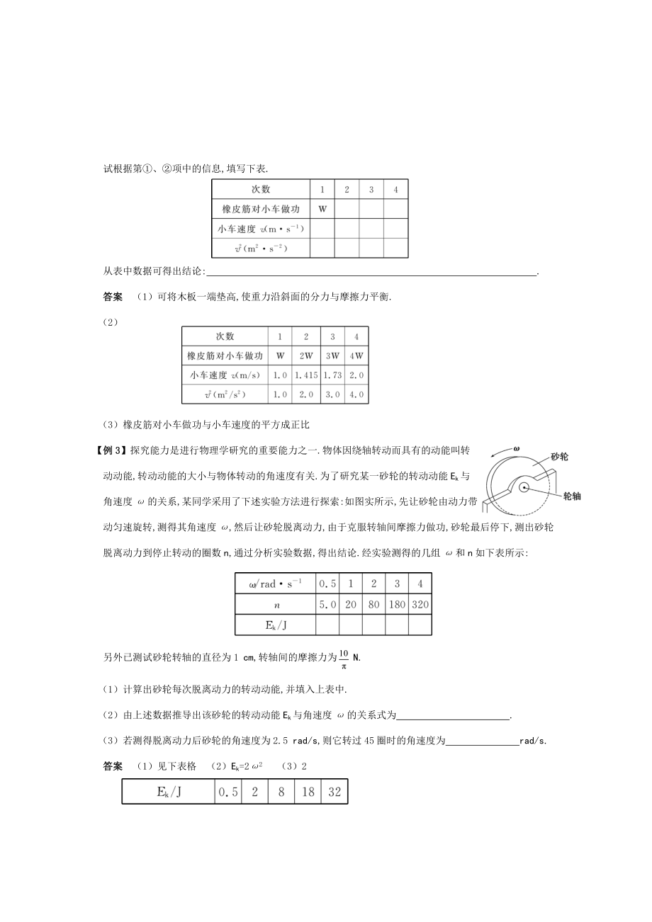 高三物理 专题5《机械能和能源》实验6探究外力做功与物体动能变化的关系复习测试.doc_第2页